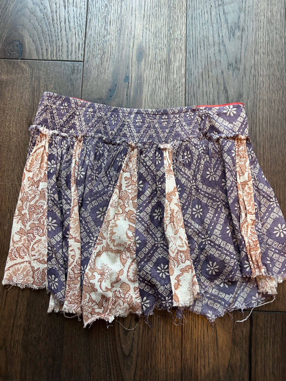 Free People Sayulita Shirred Shorts in Dusk Combo - Picture 3 of 7